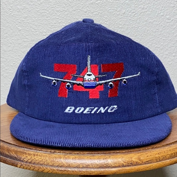 Ownco Other - Vintage SnapBack Corduroy Hat Boeing 747